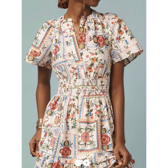 Anthropologie Maxi Dress Somerset 100% Cotton Floral Print size Small - Picture 2 of 10